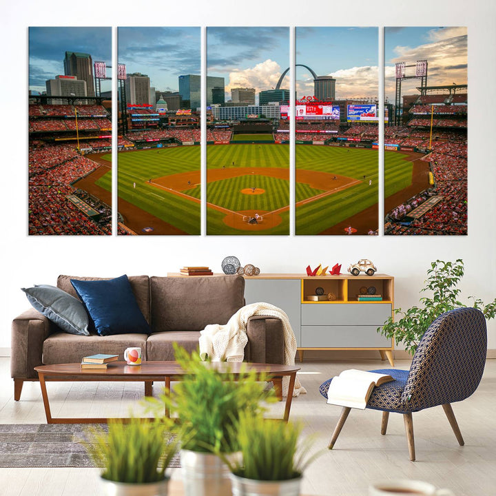 Busch Stadium St Louis Cardinals Stadium Wall Art Canvas Print