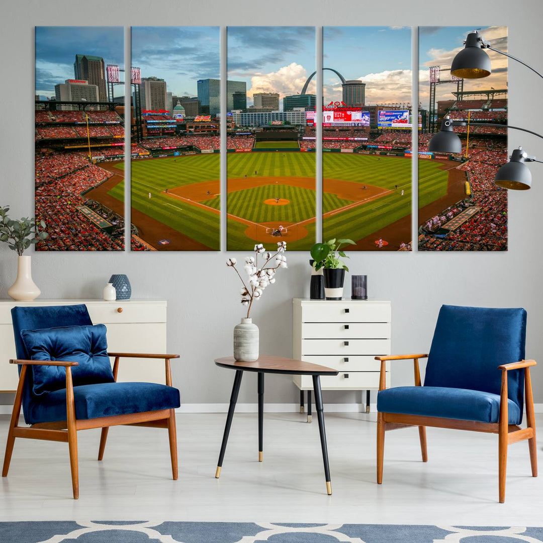 Busch Stadium St Louis Cardinals Stadium Wall Art Canvas Print