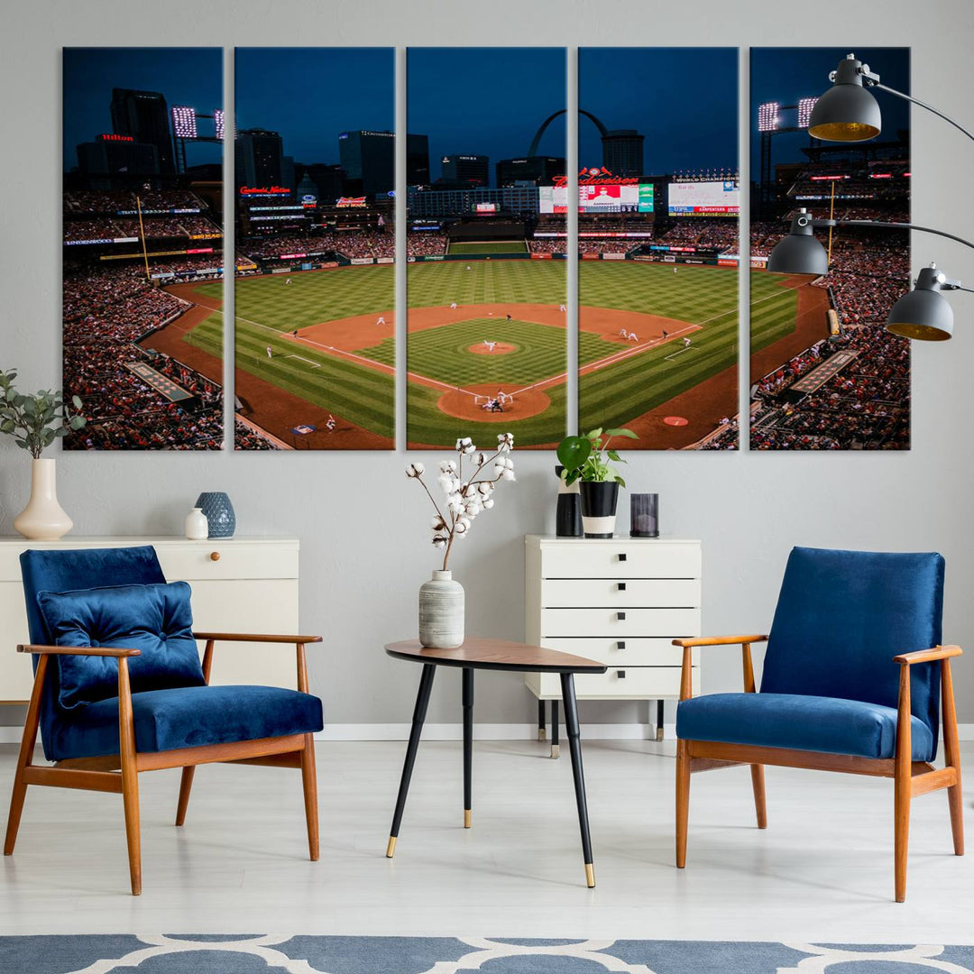 Busch Stadium St Louis Cardinals Stadium Wall Art Canvas Print