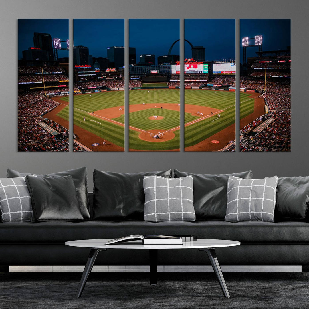 Busch Stadium St Louis Cardinals Stadium Wall Art Canvas Print