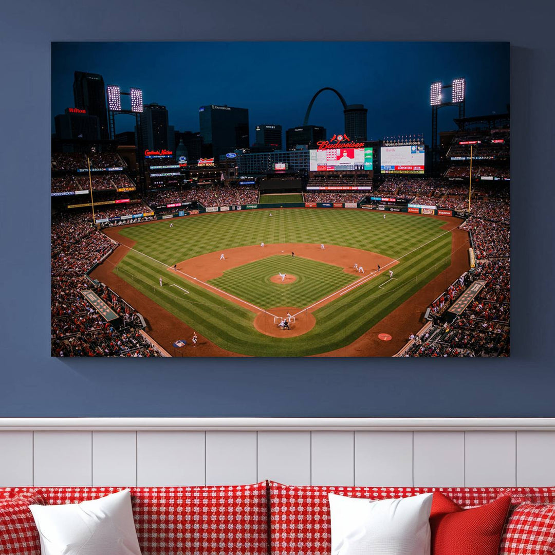 Busch Stadium St Louis Cardinals Stadium Wall Art Canvas Print