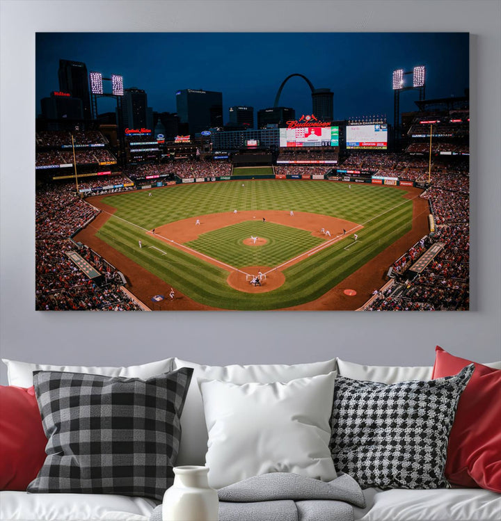 Busch Stadium St Louis Cardinals Stadium Wall Art Canvas Print