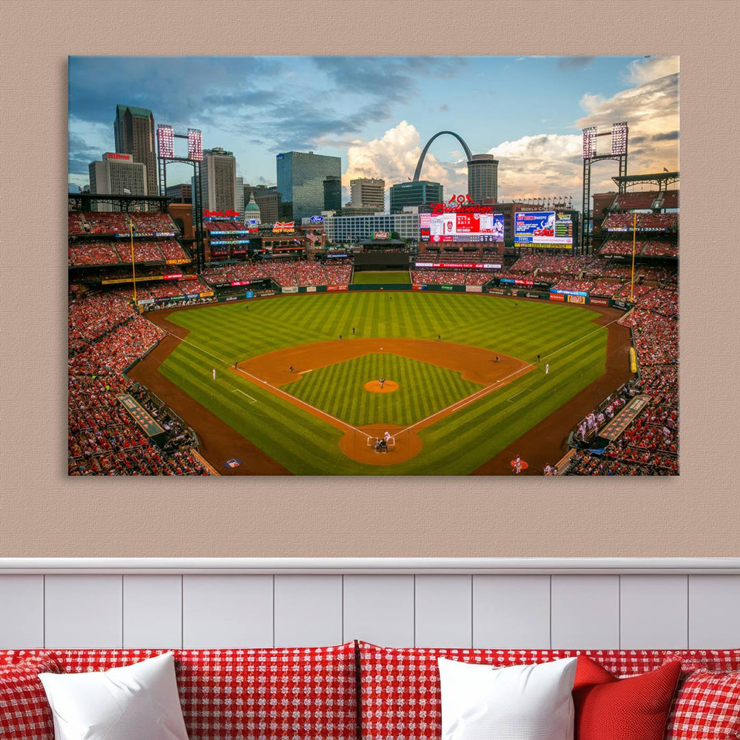 Busch Stadium St Louis Cardinals Stadium Wall Art Canvas Print