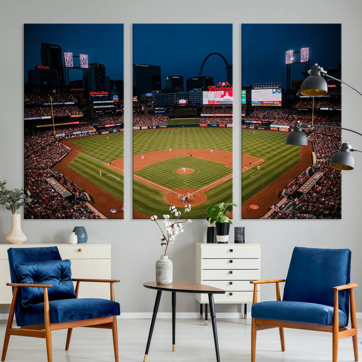 Busch Stadium St Louis Cardinals Stadium Wall Art Canvas Print