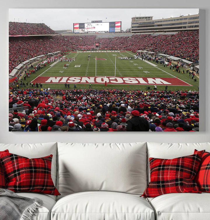 Camp Randall Stadium Wall Art Canvas Print, Wisconsin University Stadium Print