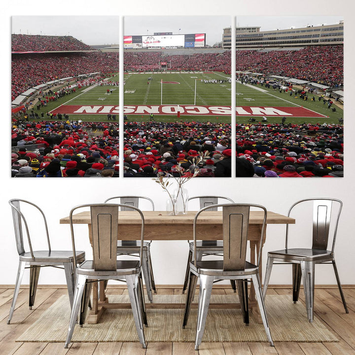 Camp Randall Stadium Wall Art Canvas Print, Wisconsin University Stadium Print