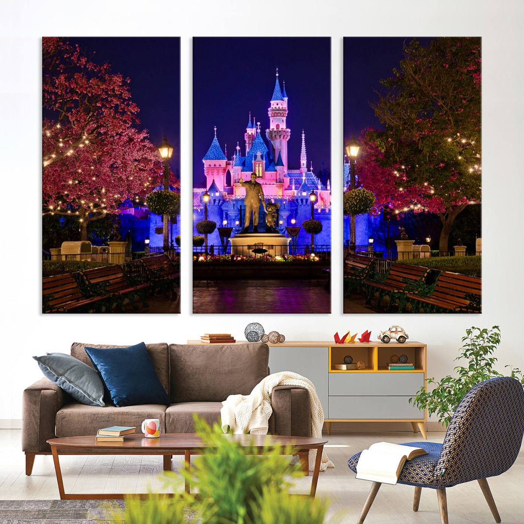 Castle Large Wall Art Disney Magic Kingdom Kids Room Decoration Disney World Print