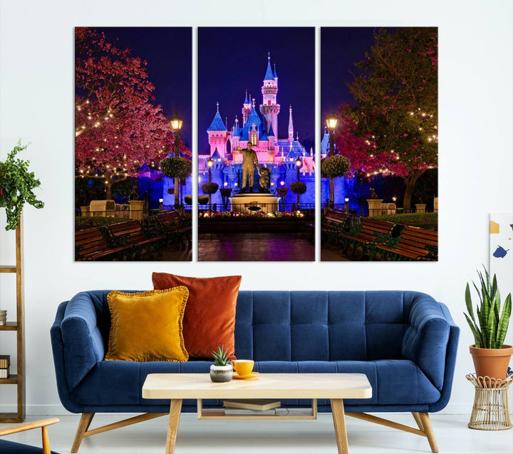 Castle Large Wall Art Disney Magic Kingdom Kids Room Decoration Disney World Print