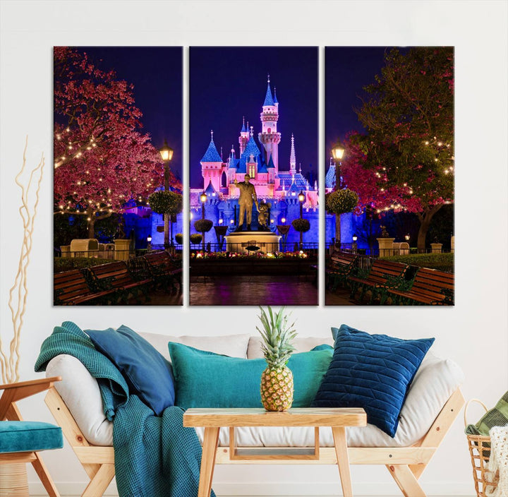 Castle Large Wall Art Disney Magic Kingdom Kids Room Decoration Disney World Print