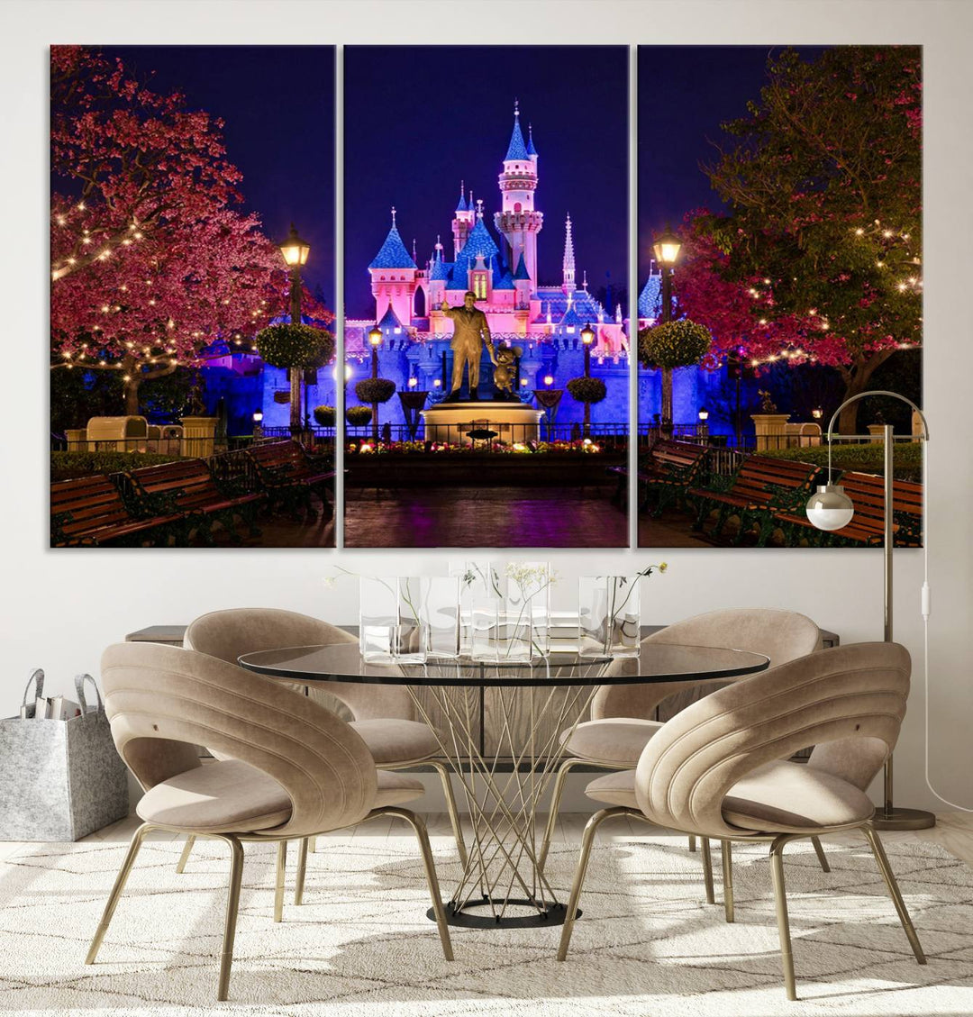 Castle Large Wall Art Disney Magic Kingdom Kids Room Decoration Disney World Print