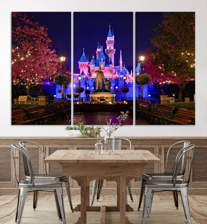 Castle Large Wall Art Disney Magic Kingdom Kids Room Decoration Disney World Print