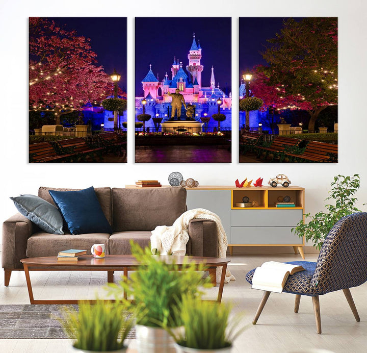 Castle Large Wall Art Disney Magic Kingdom Kids Room Decoration Disney World Print