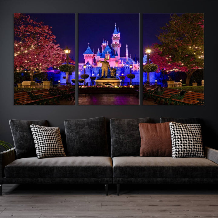 Castle Large Wall Art Disney Magic Kingdom Kids Room Decoration Disney World Print