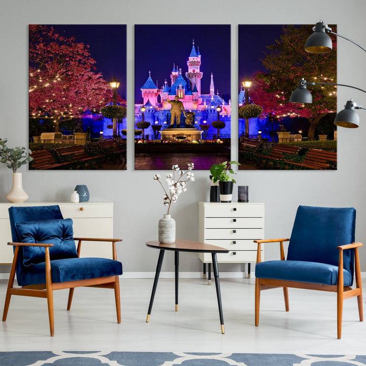 Castle Large Wall Art Disney Magic Kingdom Kids Room Decoration Disney World Print