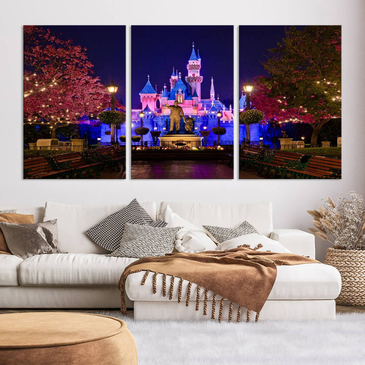 Castle Large Wall Art Disney Magic Kingdom Kids Room Decoration Disney World Print