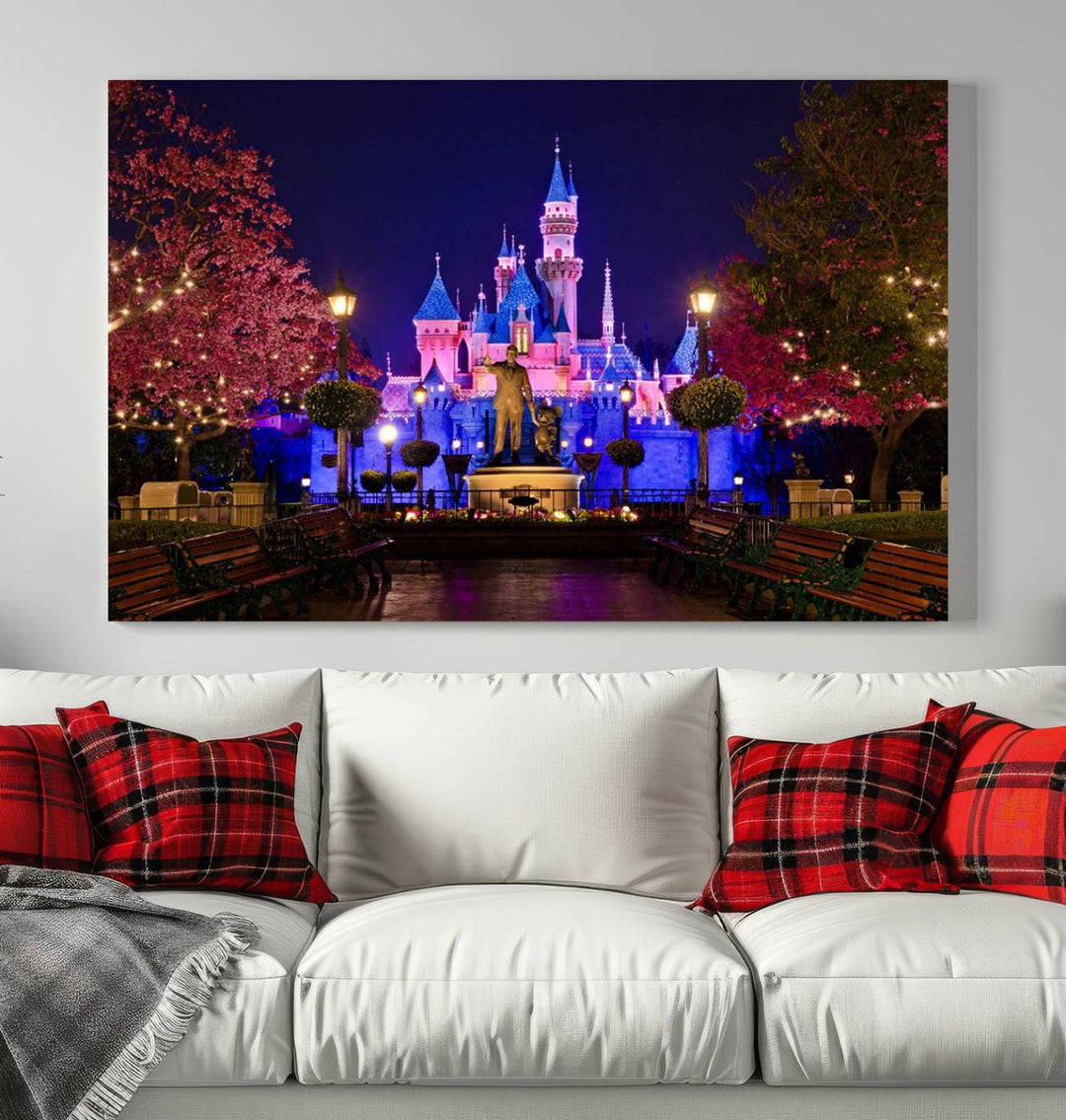 Castle Large Wall Art Disney Magic Kingdom Kids Room Decoration Disney World Print