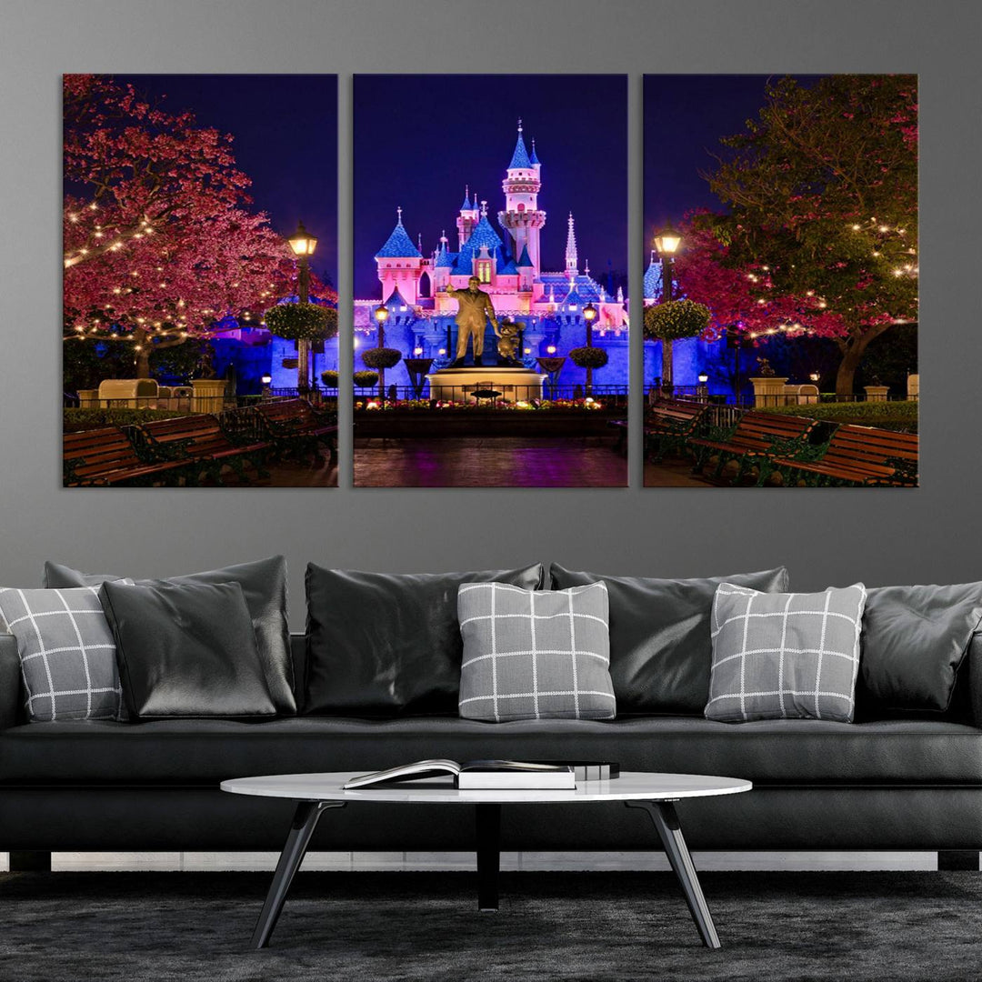 Castle Large Wall Art Disney Magic Kingdom Kids Room Decoration Disney World Print