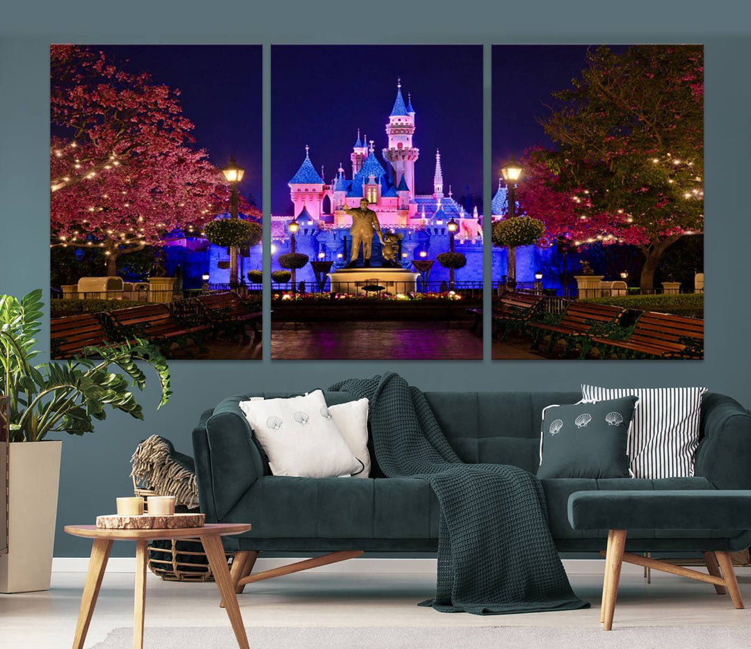 Castle Large Wall Art Disney Magic Kingdom Kids Room Decoration Disney World Print