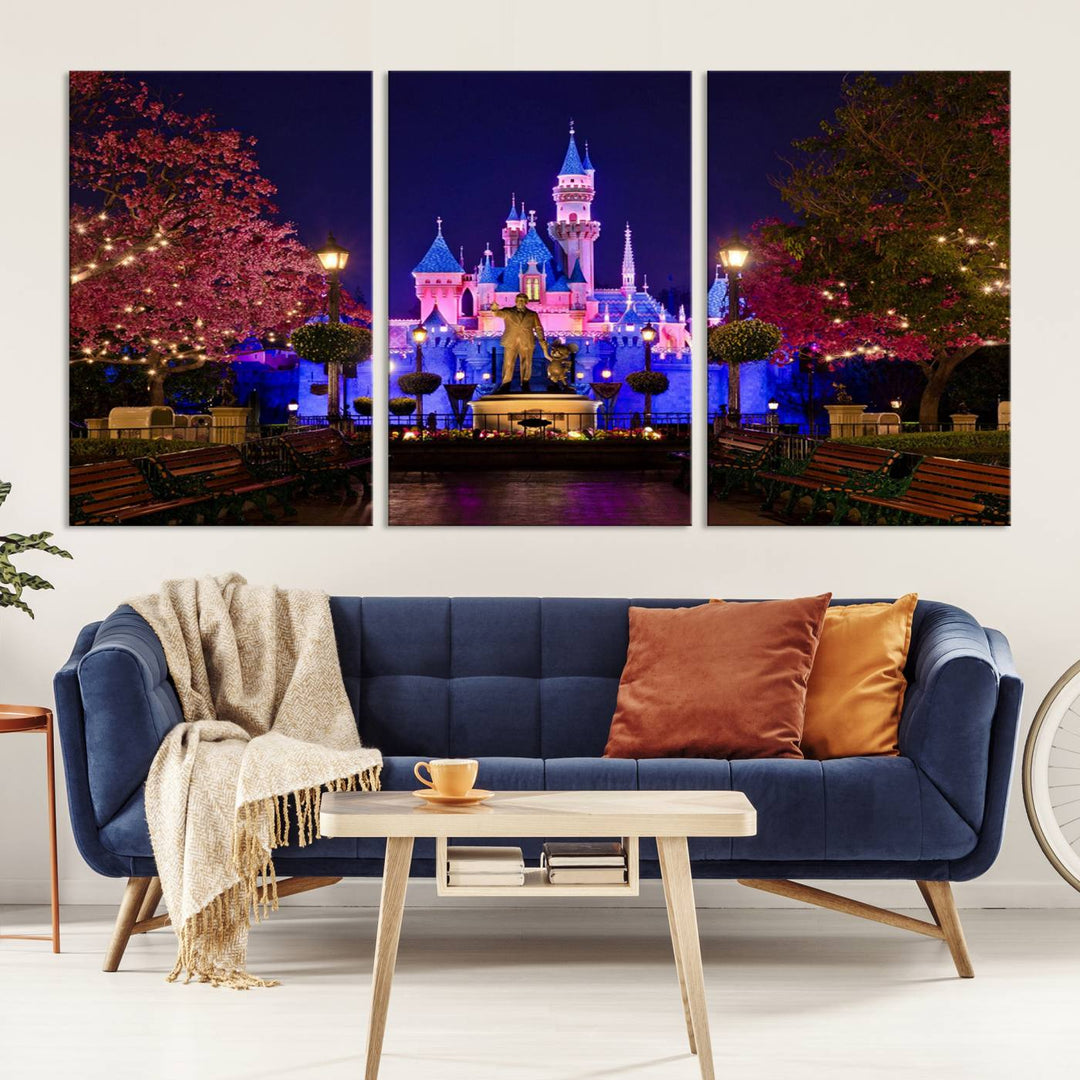 Castle Large Wall Art Disney Magic Kingdom Kids Room Decoration Disney World Print