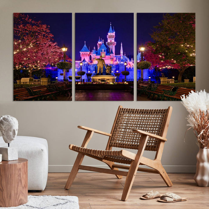 Castle Large Wall Art Disney Magic Kingdom Kids Room Decoration Disney World Print