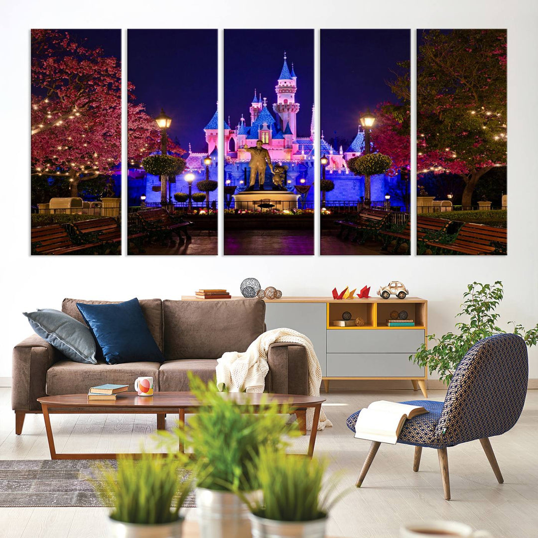 Castle Large Wall Art Disney Magic Kingdom Kids Room Decoration Disney World Print