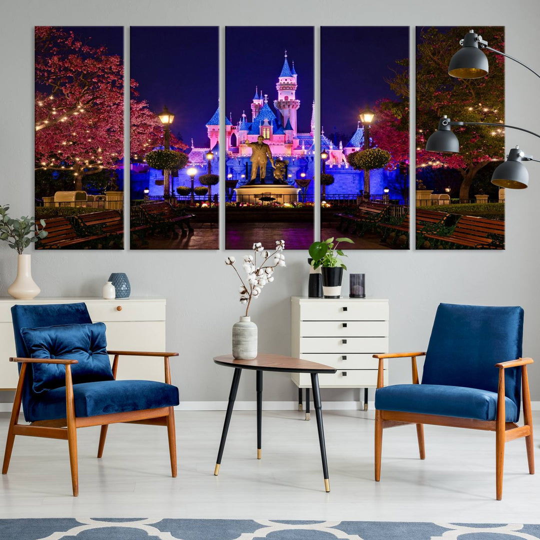 Castle Large Wall Art Disney Magic Kingdom Kids Room Decoration Disney World Print