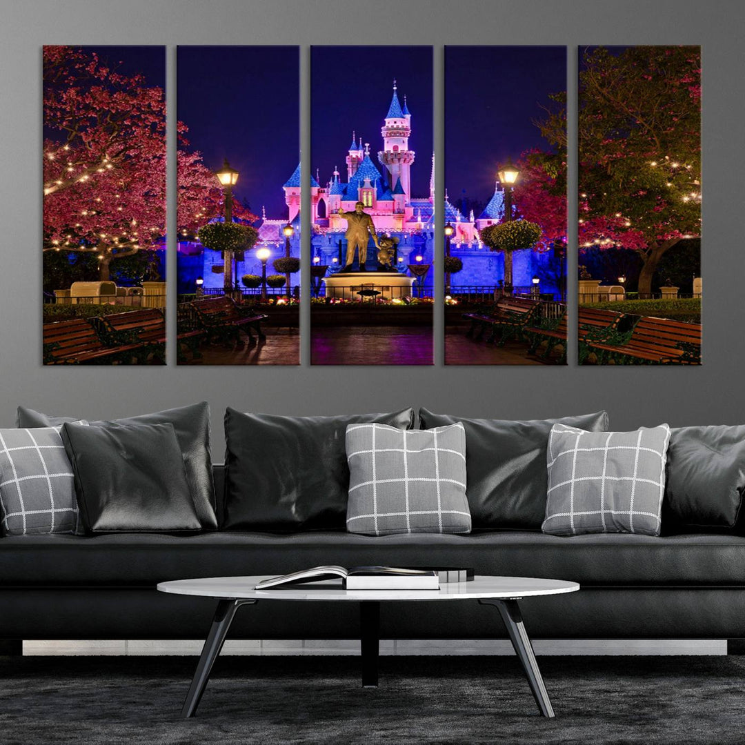 Castle Large Wall Art Disney Magic Kingdom Kids Room Decoration Disney World Print