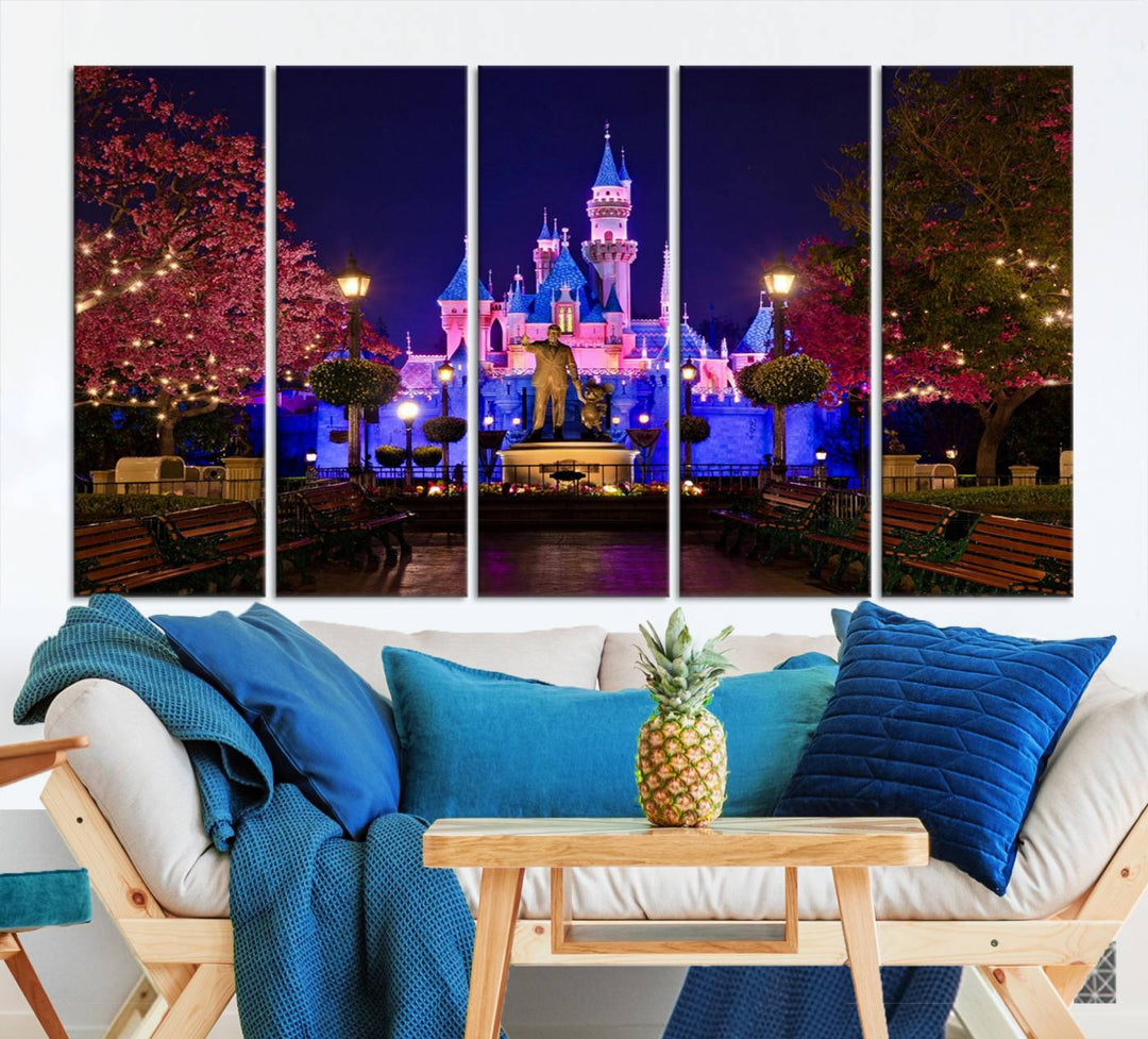 Castle Large Wall Art Disney Magic Kingdom Kids Room Decoration Disney World Print