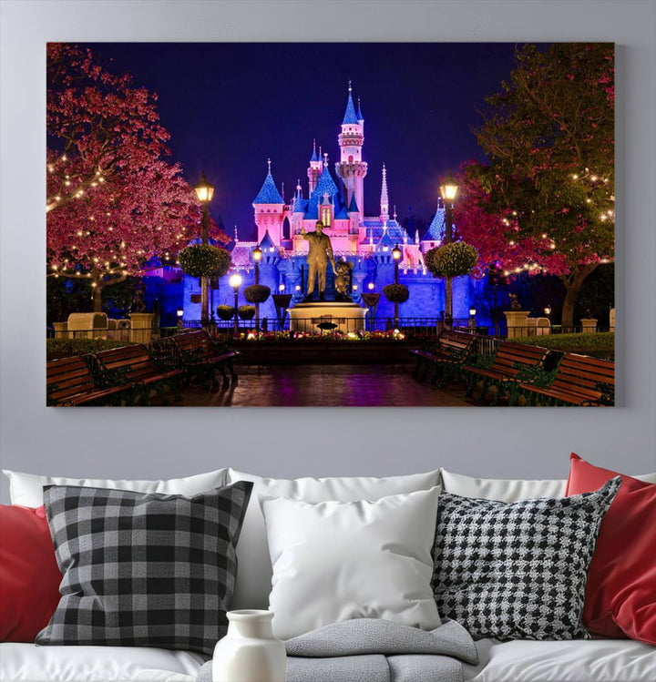 Castle Large Wall Art Disney Magic Kingdom Kids Room Decoration Disney World Print