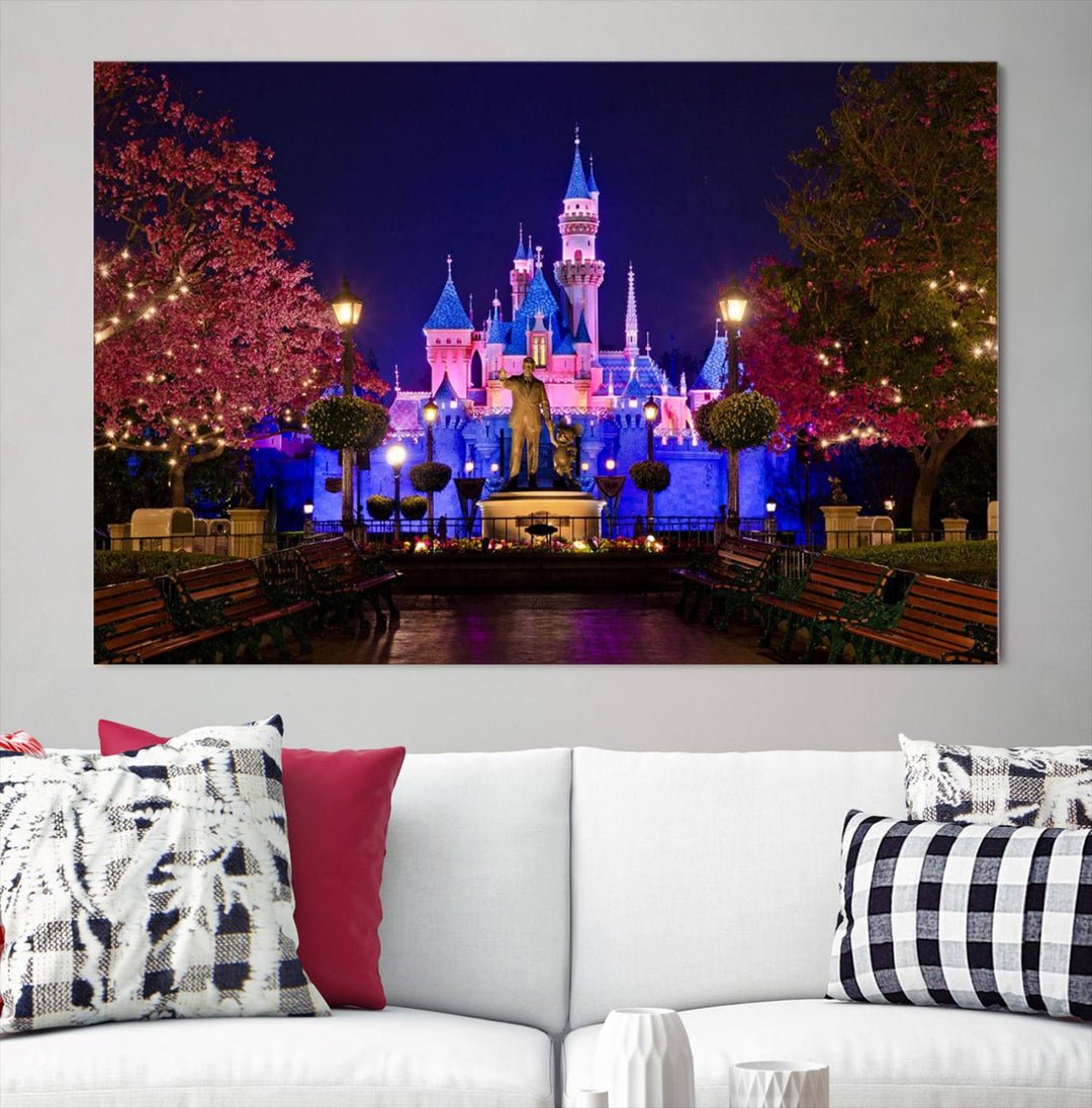 Castle Large Wall Art Disney Magic Kingdom Kids Room Decoration Disney World Print