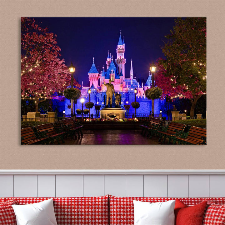 Castle Large Wall Art Disney Magic Kingdom Kids Room Decoration Disney World Print