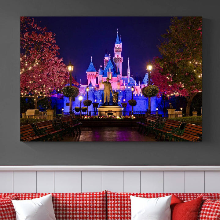 Castle Large Wall Art Disney Magic Kingdom Kids Room Decoration Disney World Print