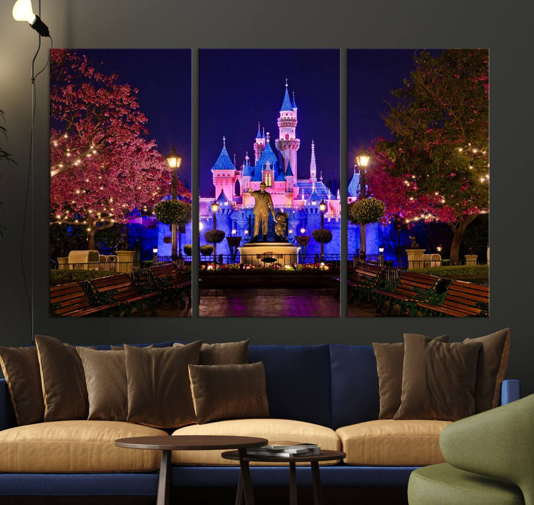 Castle Large Wall Art Disney Magic Kingdom Kids Room Decoration Disney World Print