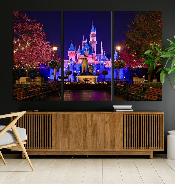 Castle Large Wall Art Disney Magic Kingdom Kids Room Decoration Disney World Print