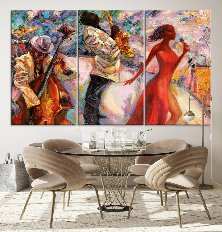 Celebrate the Legacy of Afro American Jazz Musicians with Our Abstract Wall Art Canvas PrintA Must-Have Piece