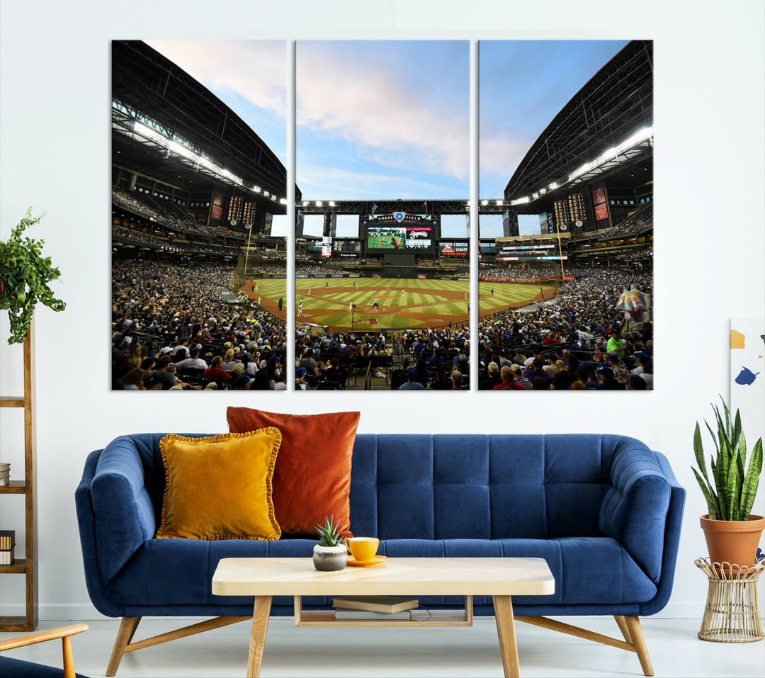 Chase Field Arizona Diamondbacks Stadium Wall Art Canvas Print