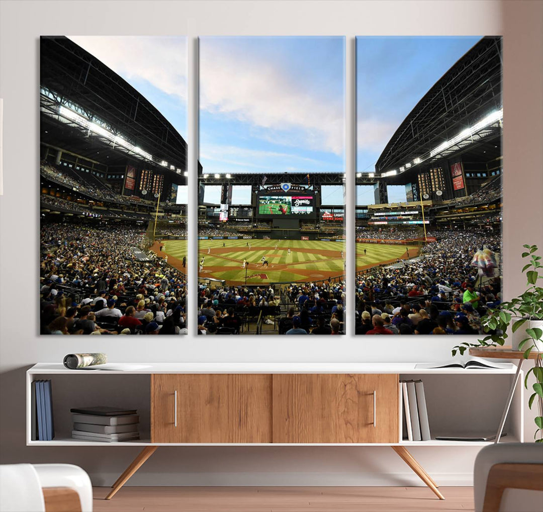 Chase Field Arizona Diamondbacks Stadium Wall Art Canvas Print