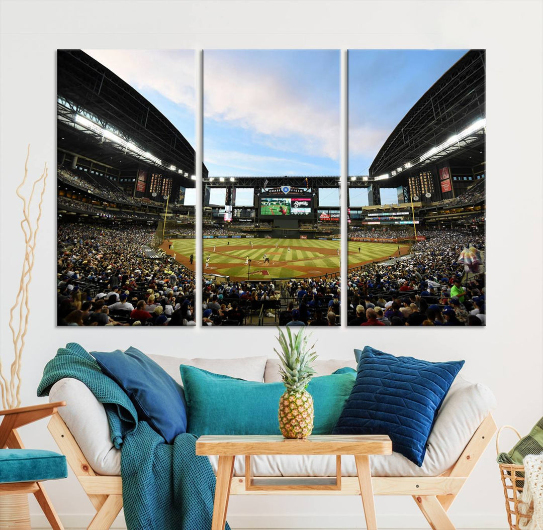 Chase Field Arizona Diamondbacks Stadium Wall Art Canvas Print