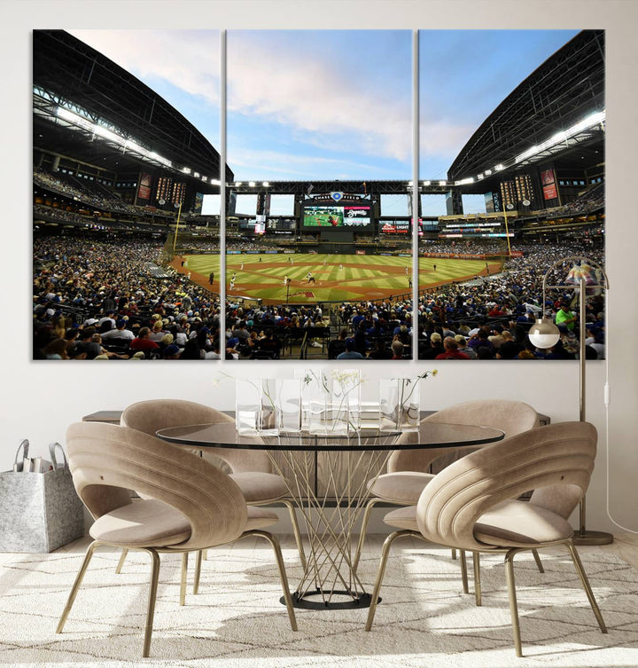 Chase Field Arizona Diamondbacks Stadium Wall Art Canvas Print