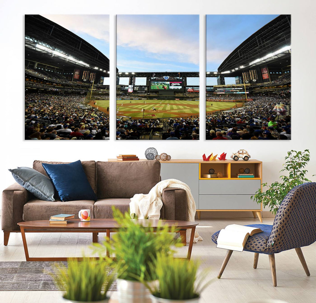 Chase Field Arizona Diamondbacks Stadium Wall Art Canvas Print