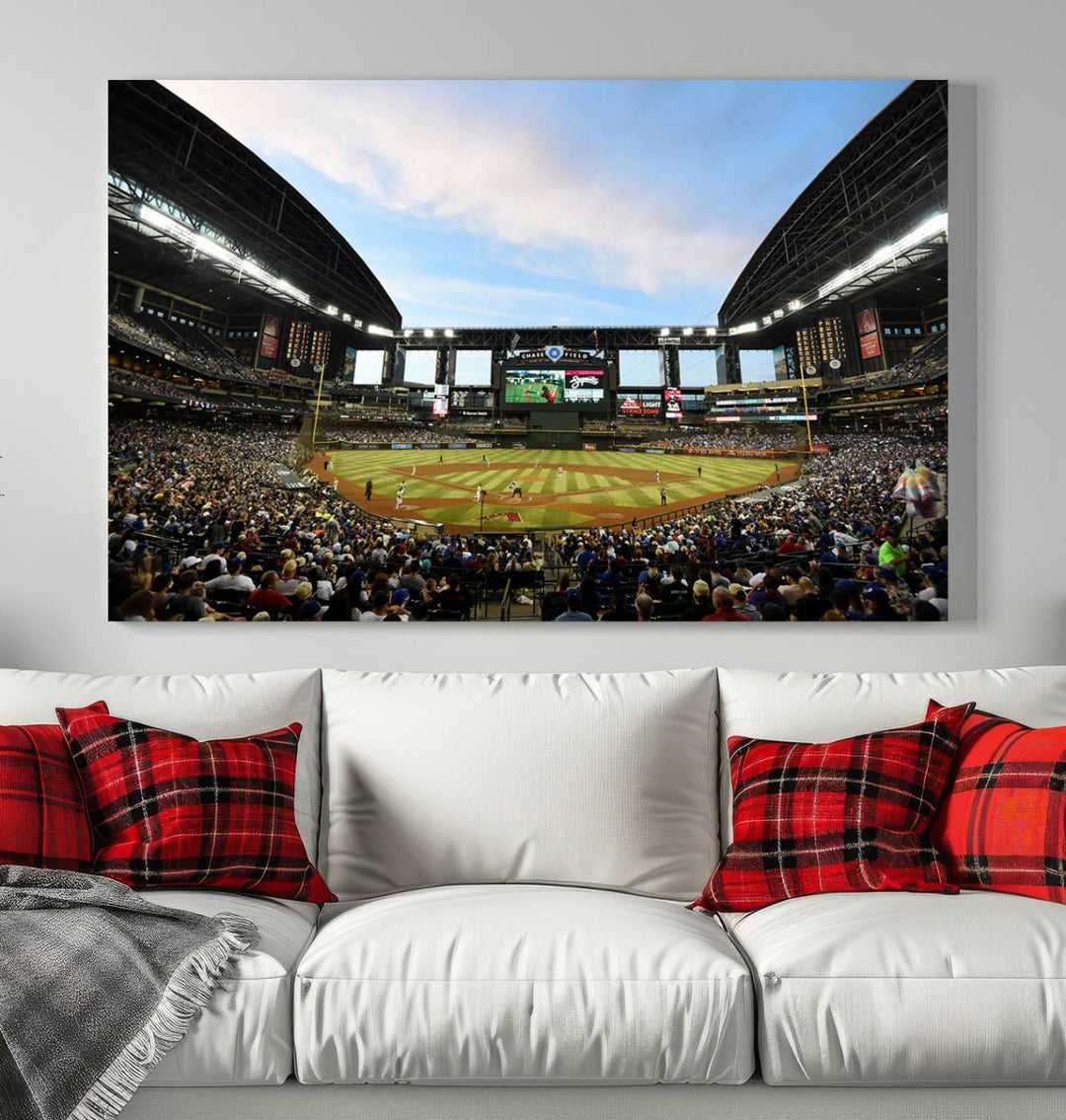 Chase Field Arizona Diamondbacks Stadium Wall Art Canvas Print