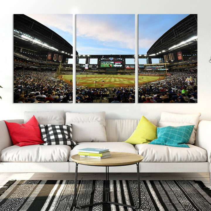 Chase Field Arizona Diamondbacks Stadium Wall Art Canvas Print