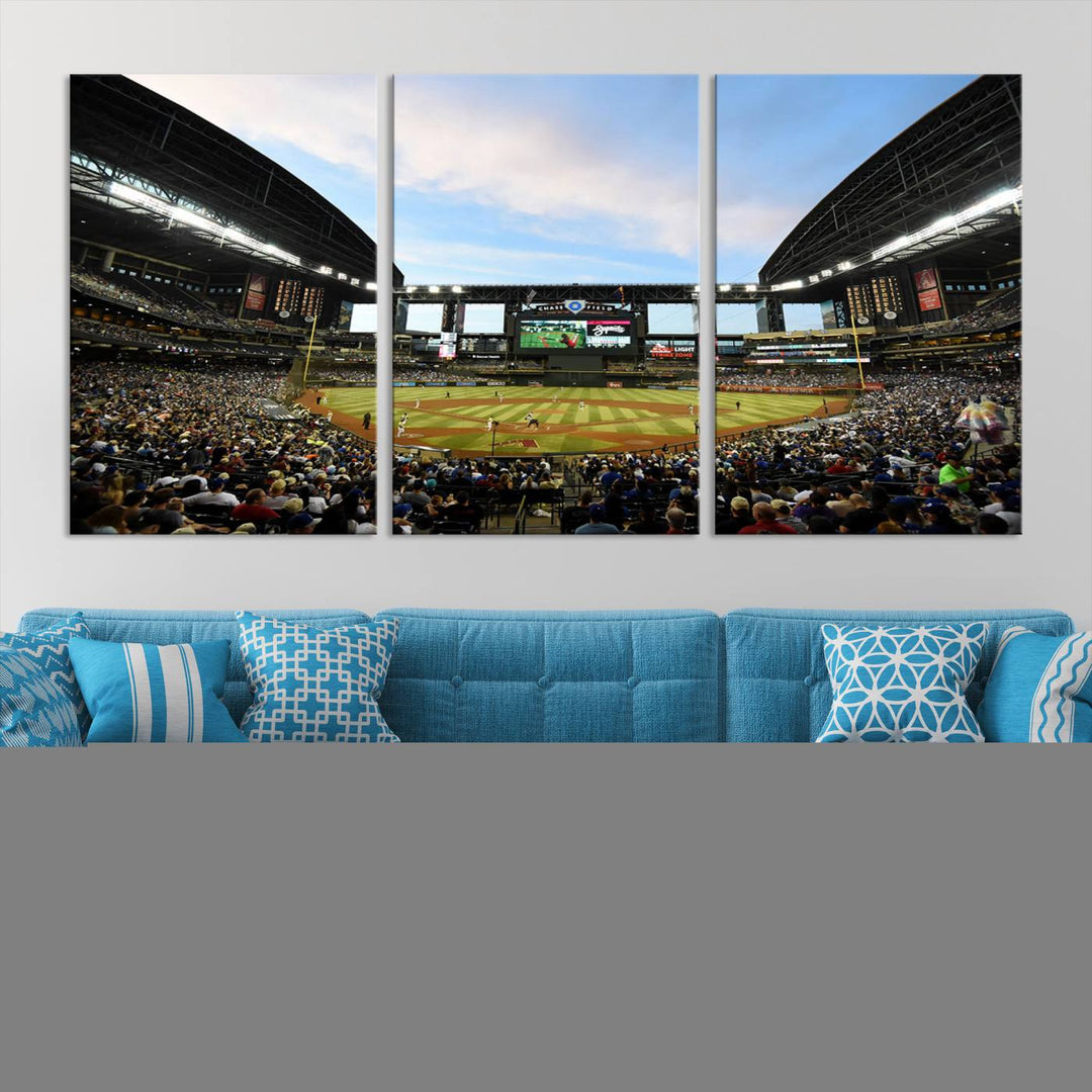 Chase Field Arizona Diamondbacks Stadium Wall Art Canvas Print