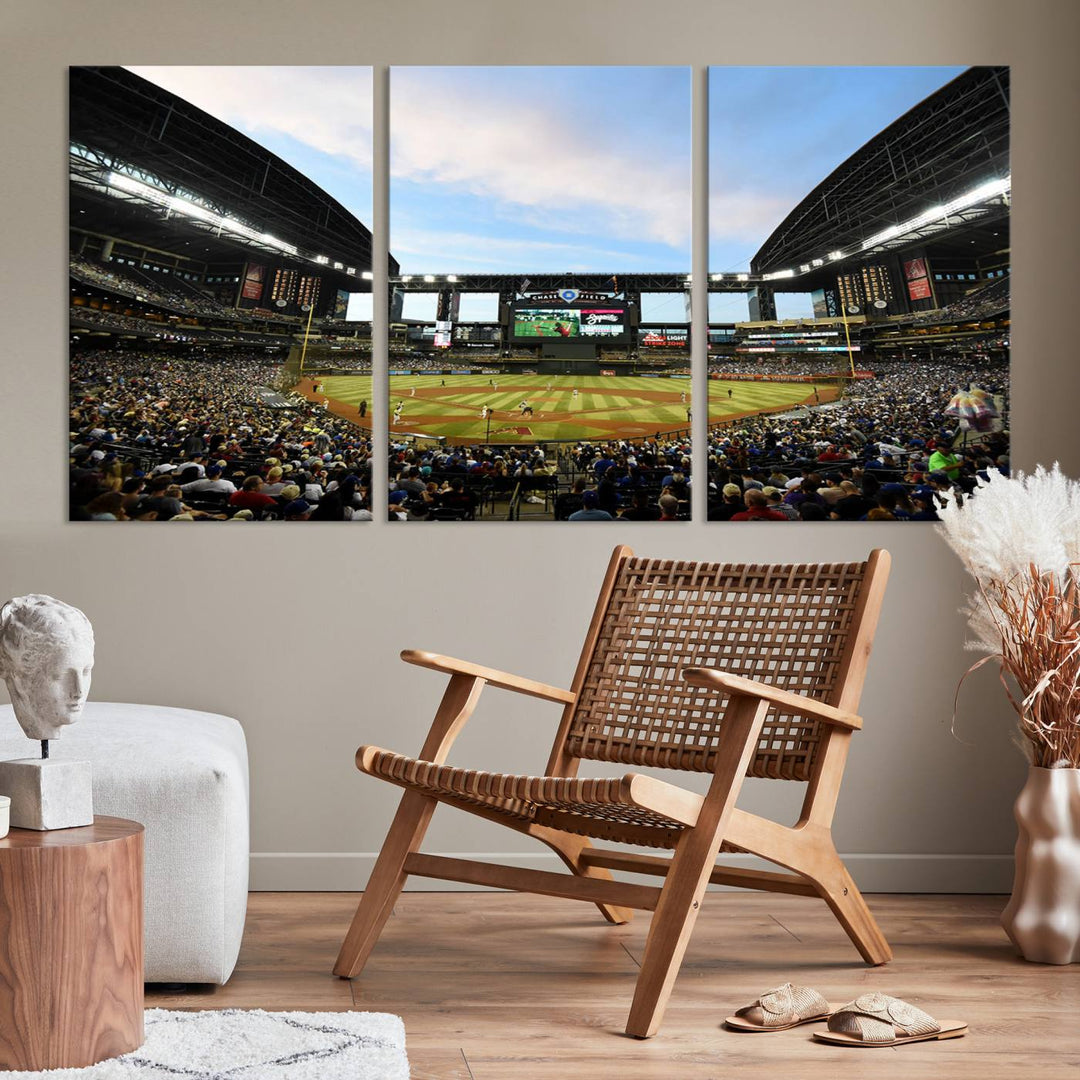 Chase Field Arizona Diamondbacks Stadium Wall Art Canvas Print