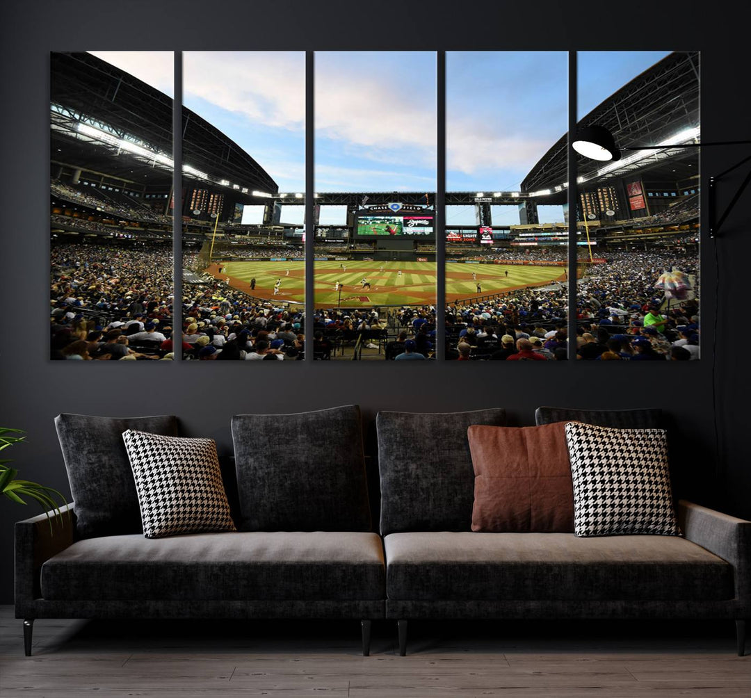 Chase Field Arizona Diamondbacks Stadium Wall Art Canvas Print