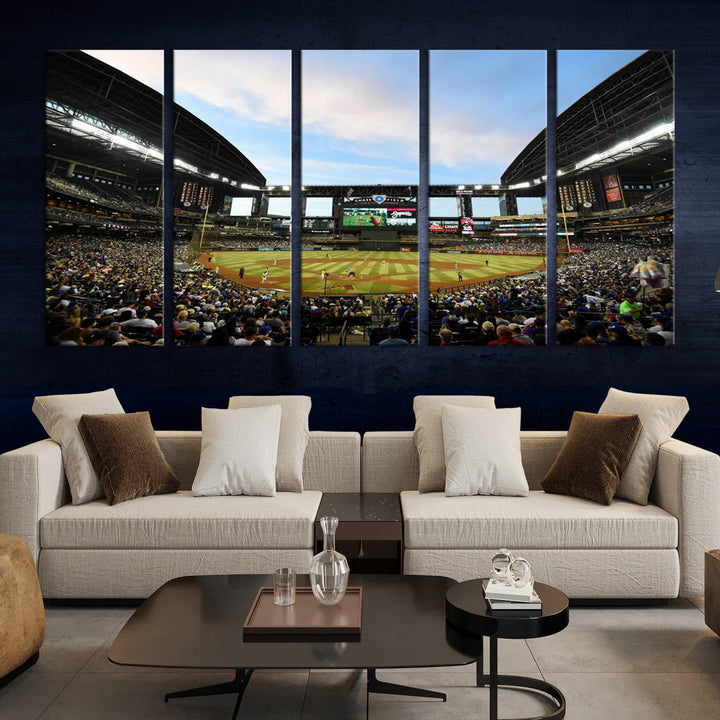 Chase Field Arizona Diamondbacks Stadium Wall Art Canvas Print