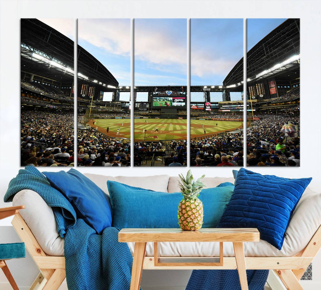 Chase Field Arizona Diamondbacks Stadium Wall Art Canvas Print