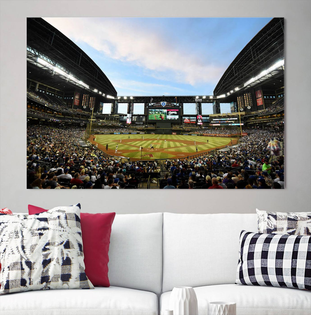 Chase Field Arizona Diamondbacks Stadium Wall Art Canvas Print