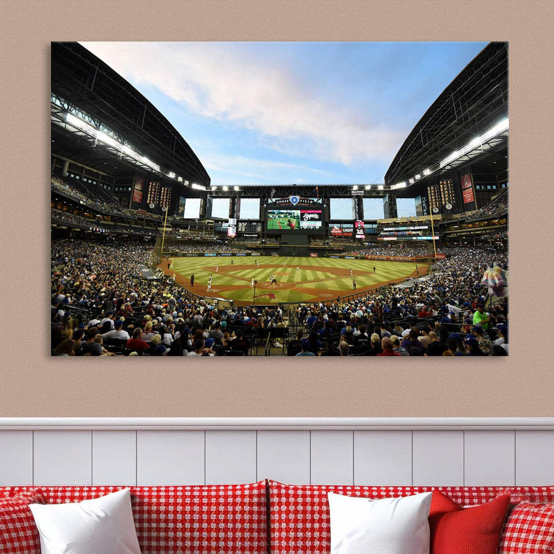 Chase Field Arizona Diamondbacks Stadium Wall Art Canvas Print