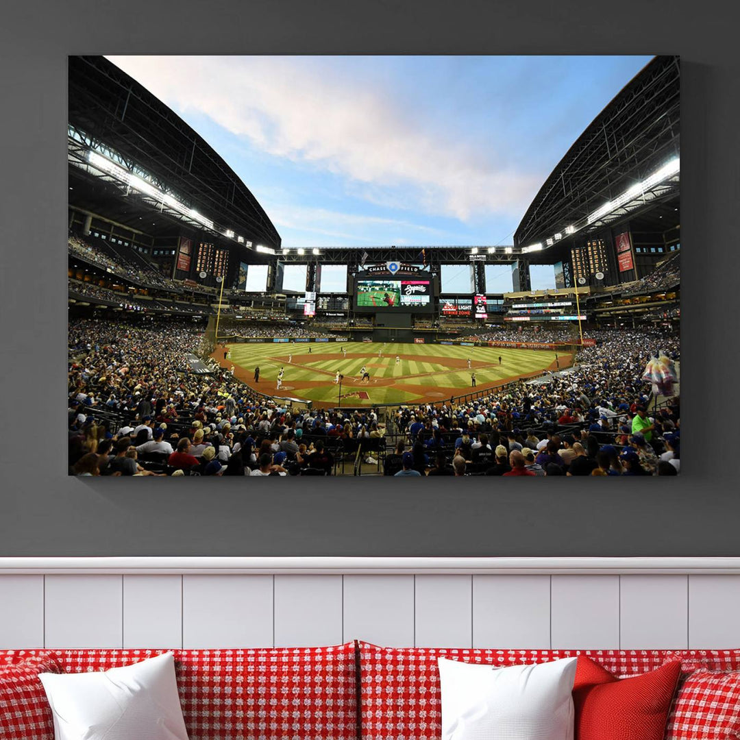 Chase Field Arizona Diamondbacks Stadium Wall Art Canvas Print